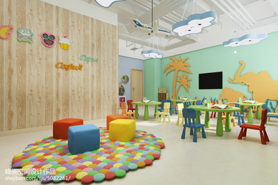 100萬元打造700平米文化藝術(shù)空間 峰閣設(shè)計(jì)下的金啟航幼兒培訓(xùn)中心